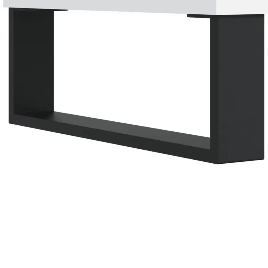 vidaXL - Kolomkast met 2 deuren 2 vakken - Wit - Hout en ijzer - 30x30x190 cm