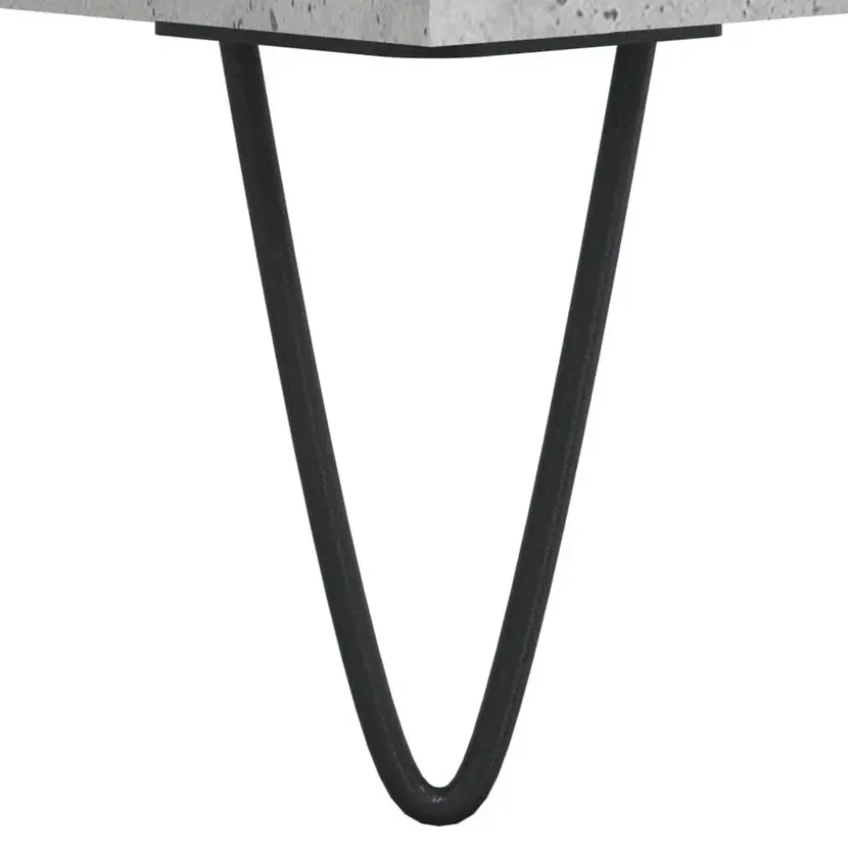 vidaXL - Kolomkast met 2 deuren - Betongrijs - Hout en ijzer - 30x30x190 cm