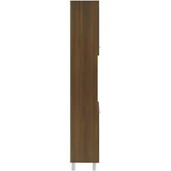 vidaXL - Kolomkast met 2 deuren - Bruin eiken - Bewerkt hout - 30x30x179 cm