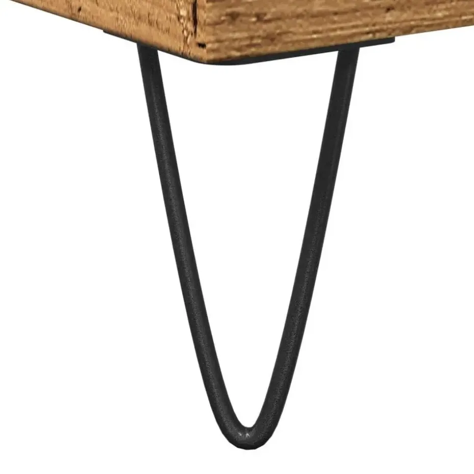 vidaXL - Kolomkast met 2 deuren 2 vakken oud hout - Ijzer en hout - 30x30x190 cm