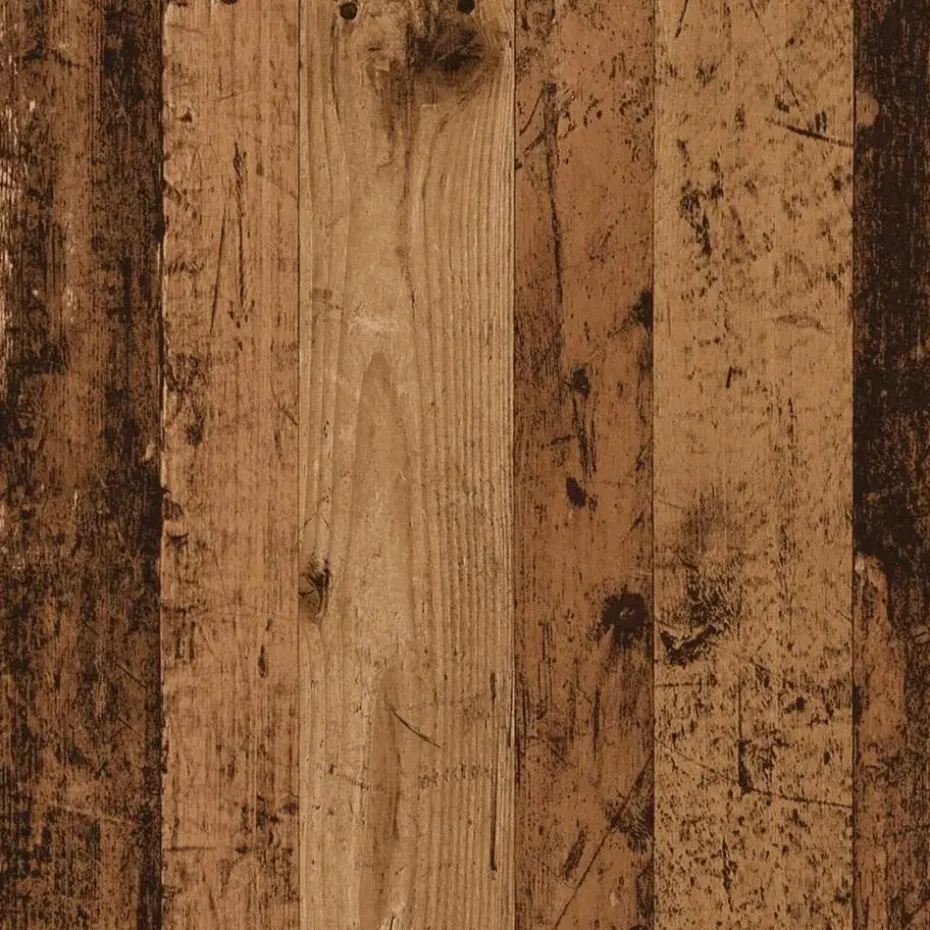 vidaXL - Kolomkast met 2 deuren 2 vakken oud hout - Ijzer en hout - 30x30x190 cm