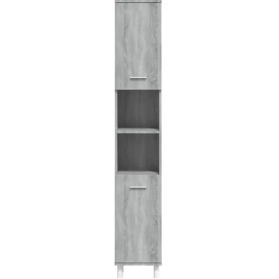 vidaXL - Kolomkast met 2 deuren - Grijs sonoma eiken - Hout - 30x30x179 cm