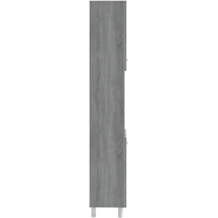 vidaXL - Kolomkast met 2 deuren - Grijs sonoma eiken - Hout - 30x30x179 cm