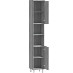 vidaXL - Kolomkast met 2 deuren - Grijs sonoma eiken - Hout - 30x30x179 cm