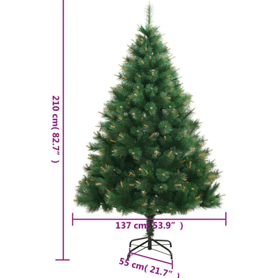 vidaXL - Kunstkerstboom - Groen - 210 cm