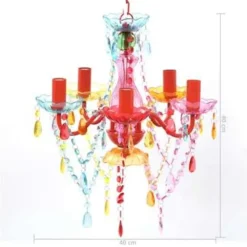 vidaXL - Kunstmatige Kristallen Glazen Plafondlamp - Multikleur - Glas