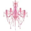 vidaXL - Kunstmatige Kristallen Glazen Plafondlamp - Roze - Glas