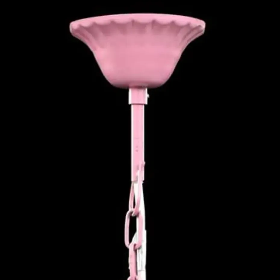 vidaXL - Kunstmatige Kristallen Glazen Plafondlamp - Roze - Glas