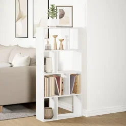 vidaXL - 4-laags Boekenkast voor woonkamers - Wit - Hout - 60x20x120 cm