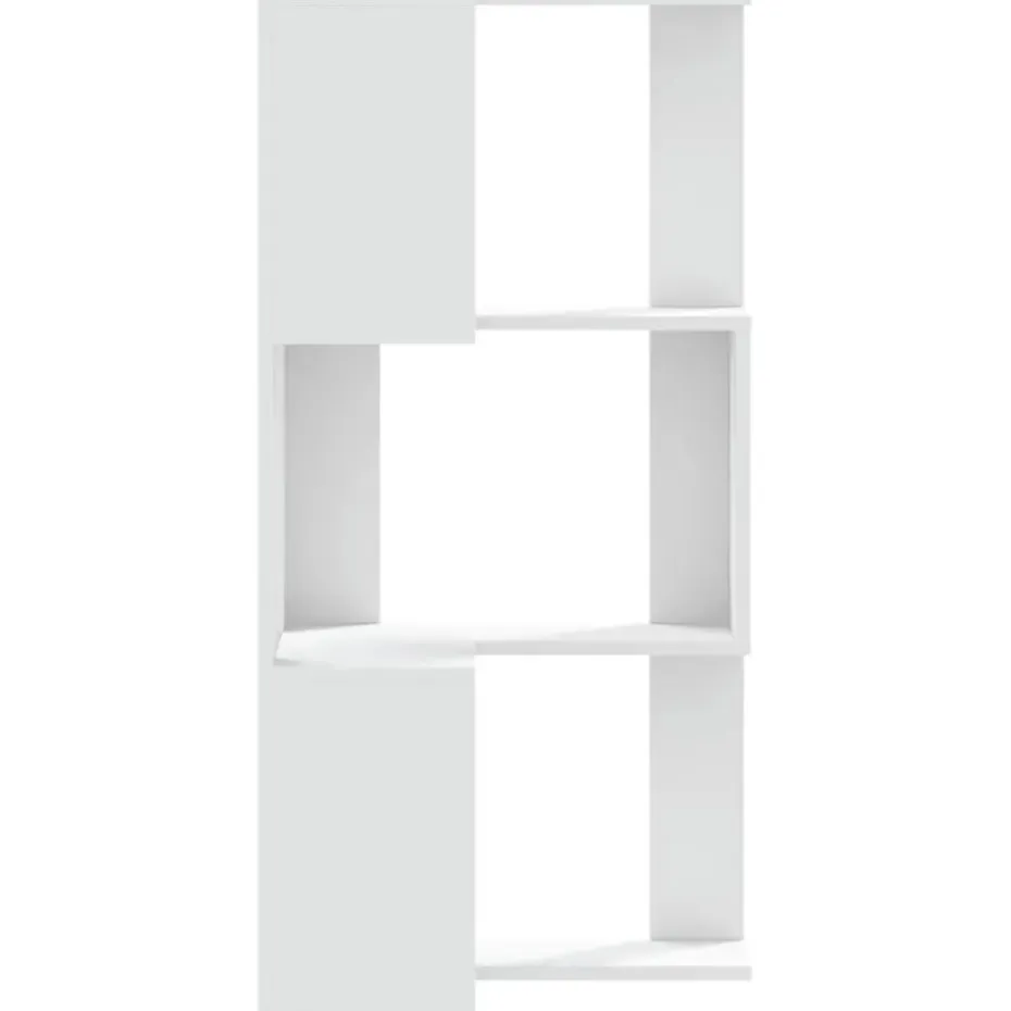vidaXL - 3-laags Hoekboekenkast - Wit - Bewerkt hout - 50x50x102 cm