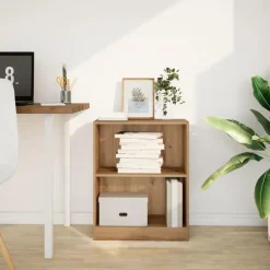 vidaXL - 2-laags kleine Boekenkast - Artisanaal eiken - Hout - 60x24x76 cm