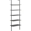 vidaXL - Ladderrek - Zwart - Bewerkt hout