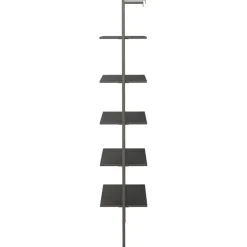 vidaXL - Ladderrek - Zwart - Bewerkt hout