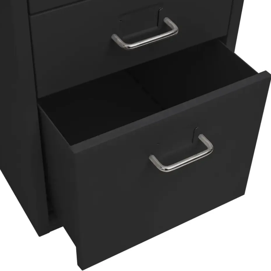 vidaXL - Ladeblok - Zwart - Metaal