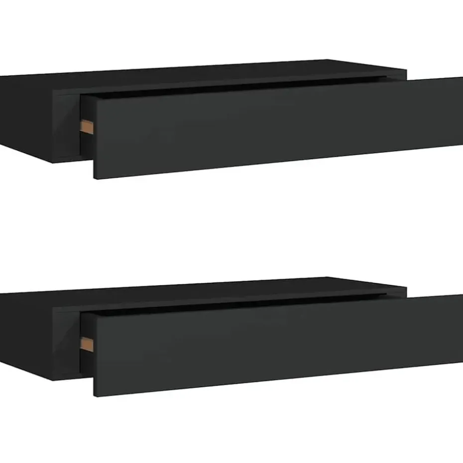 vidaXL - Ladeschap - Zwart - MDF