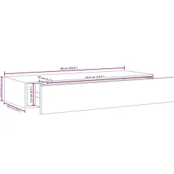 vidaXL - Ladeschap - Zwart - MDF