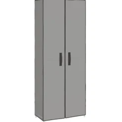 vidaXL - 10-lagen Schoenenkast met 2 deuren - Grijs - Stof - 60x30x166 cm