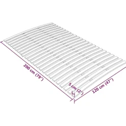 vidaXL - Lattenbodem - Bruin - Hout - 120 x 200 cm