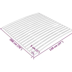 vidaXL - Lattenbodem - Bruin - Hout - 120 x 200 cm