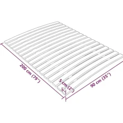 vidaXL - Lattenbodem met 17 latten - Bruin - Hout - 90 x 200 cm