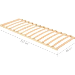 vidaXL - Lattenbodem met 13 latten - Bruin - Hout - 80 x 200 cm
