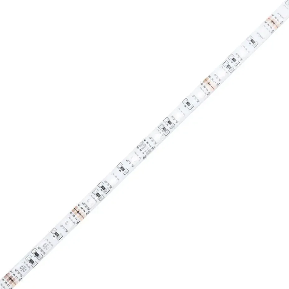vidaXL - LED eenpersoonsbed met hoofdbord - Sonoma eiken - 90x200 cm