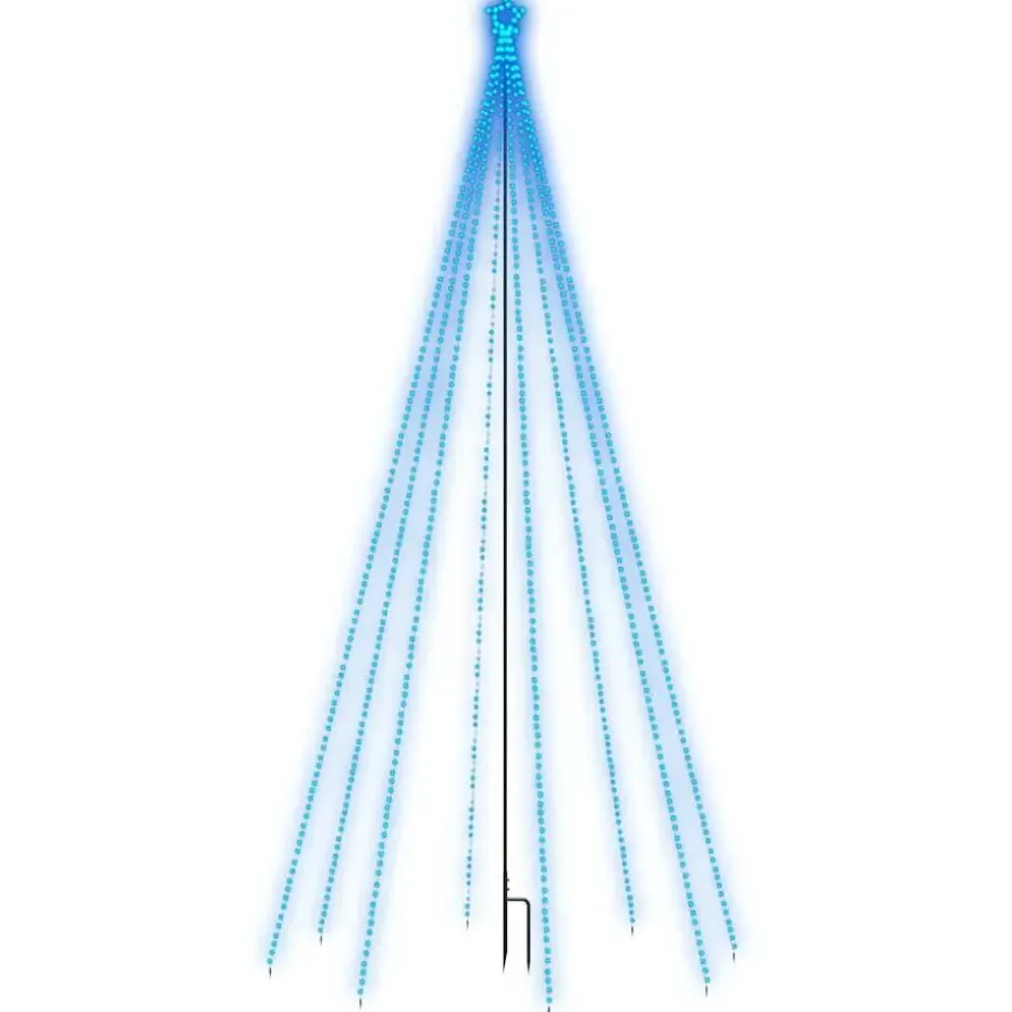 vidaXL - Led-kerstboom - Blauw - IJzer