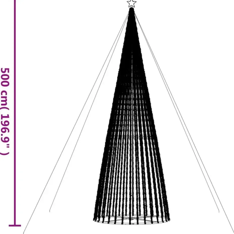 vidaXL - Led-kerstboom - Warmwit - 500 cm