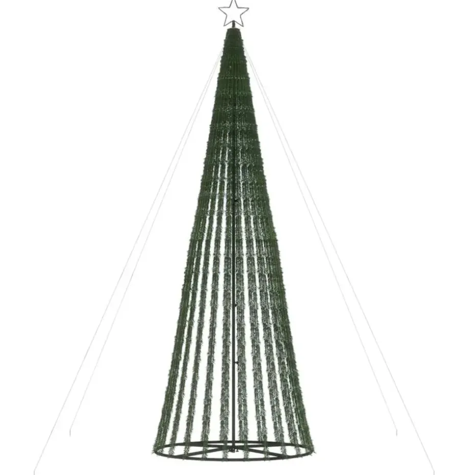 vidaXL - LED-kerstboom met spikes 688 LEDs 100x300 cm - Koudwit - Koper, ijzer