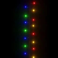 vidaXL - Led-slinger - Multicolour and dark green - 65 m