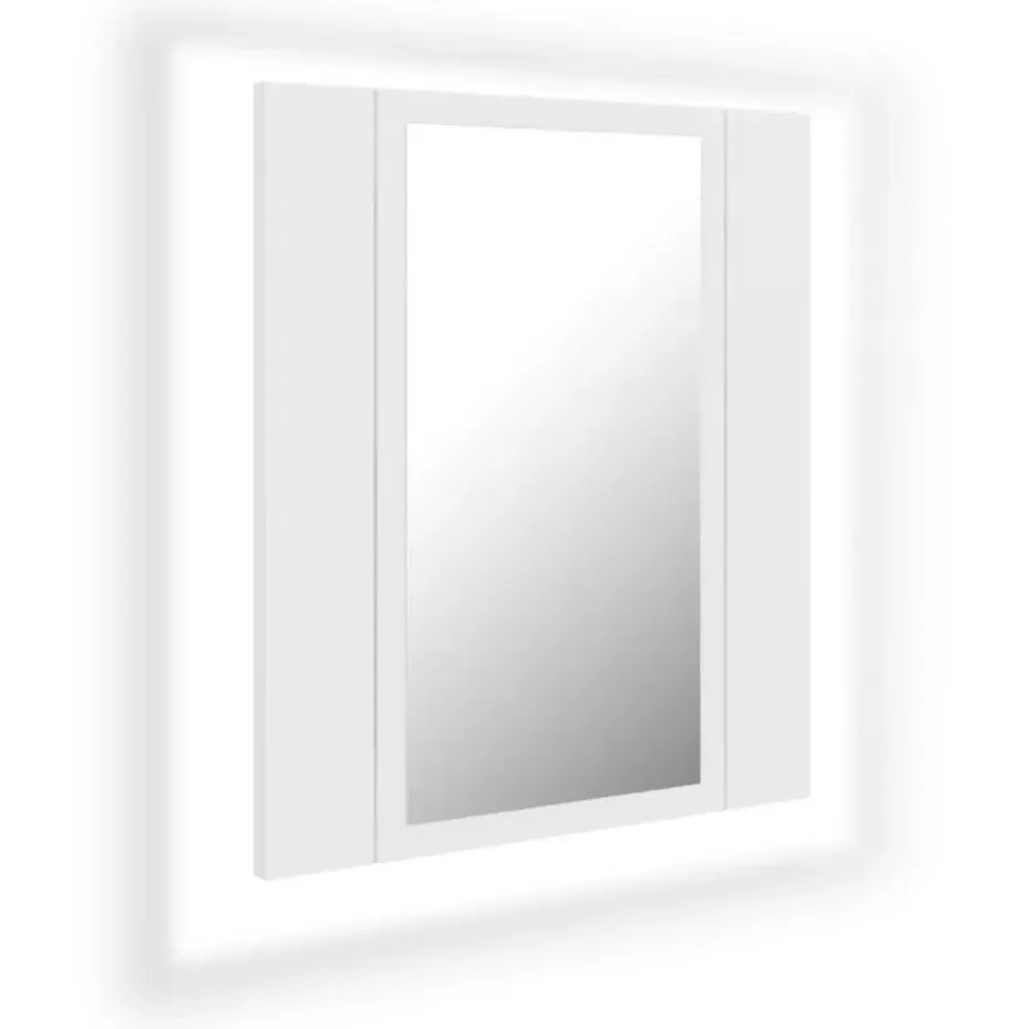 vidaXL - Led-spiegelkast - Wit - Bewerkt hout