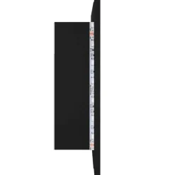 vidaXL - Led-spiegelkast - Zwart - Bewerkt hout