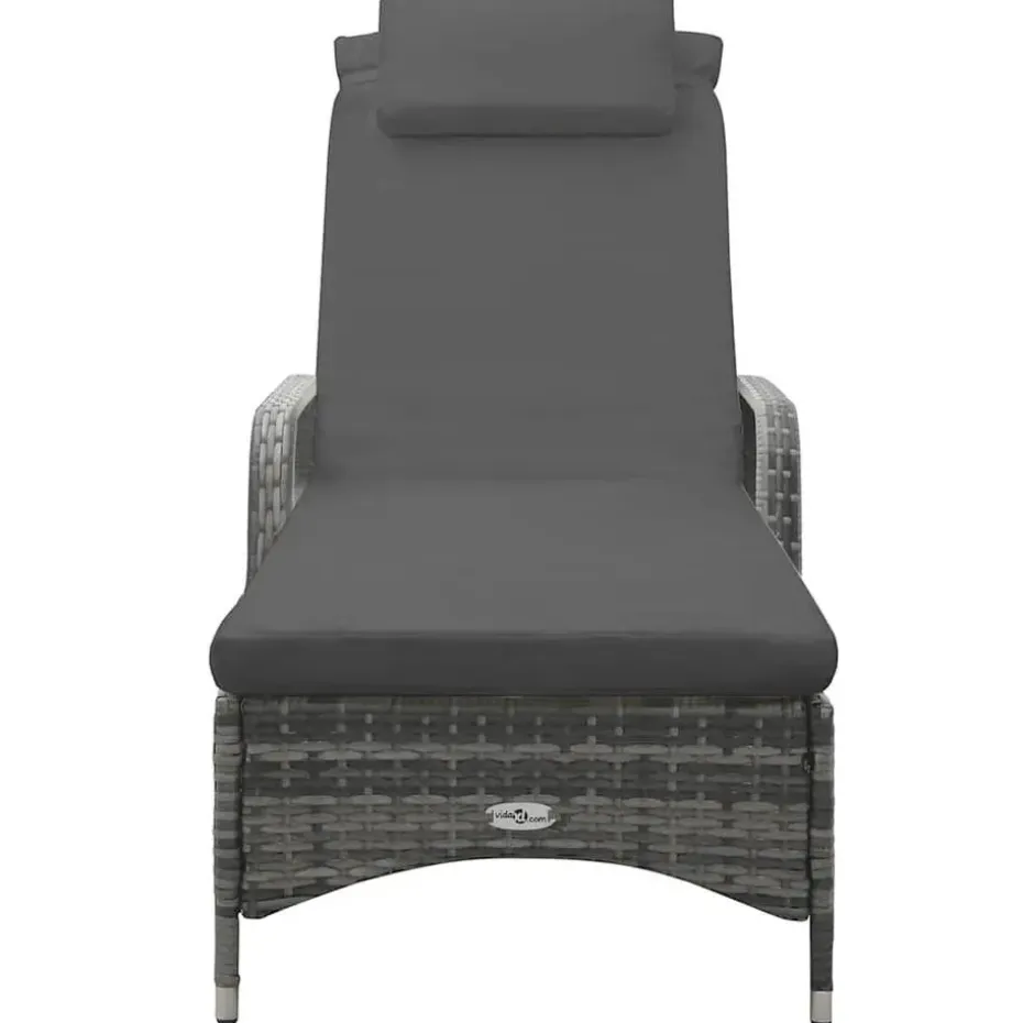 vidaXL - Ligbed - Antraciet - Poly rattan