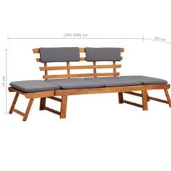 vidaXL - Ligbed - Bruin - Hout