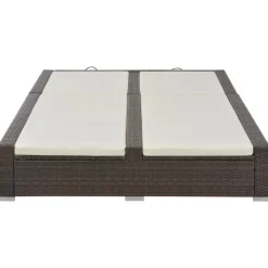 vidaXL - Ligbed - Bruin - Poly rattan