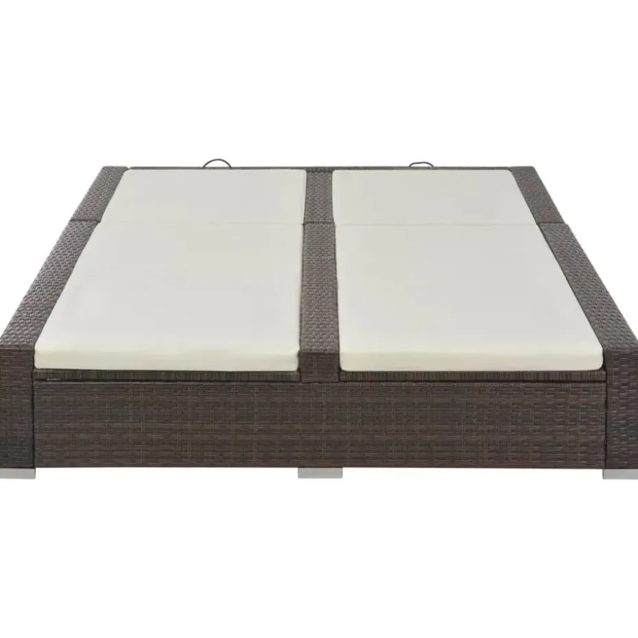 vidaXL - Ligbed - Bruin - Poly rattan