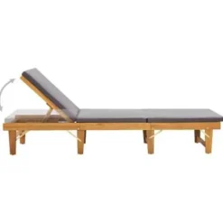 vidaXL - Ligbed - Grijs - Hout