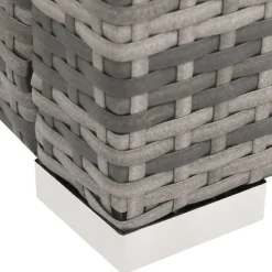 vidaXL - Ligbed - Grijs - Poly rattan