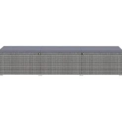 vidaXL - Ligbed - Grijs - Poly rattan