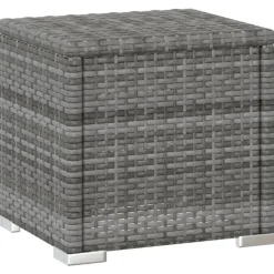 vidaXL - Ligbed - Grijs - Poly rattan
