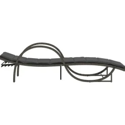 vidaXL - Ligbed - Grijs - Poly rattan