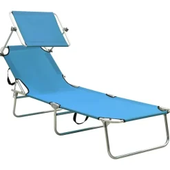 vidaXL - Ligbed - Turquoise - Stof