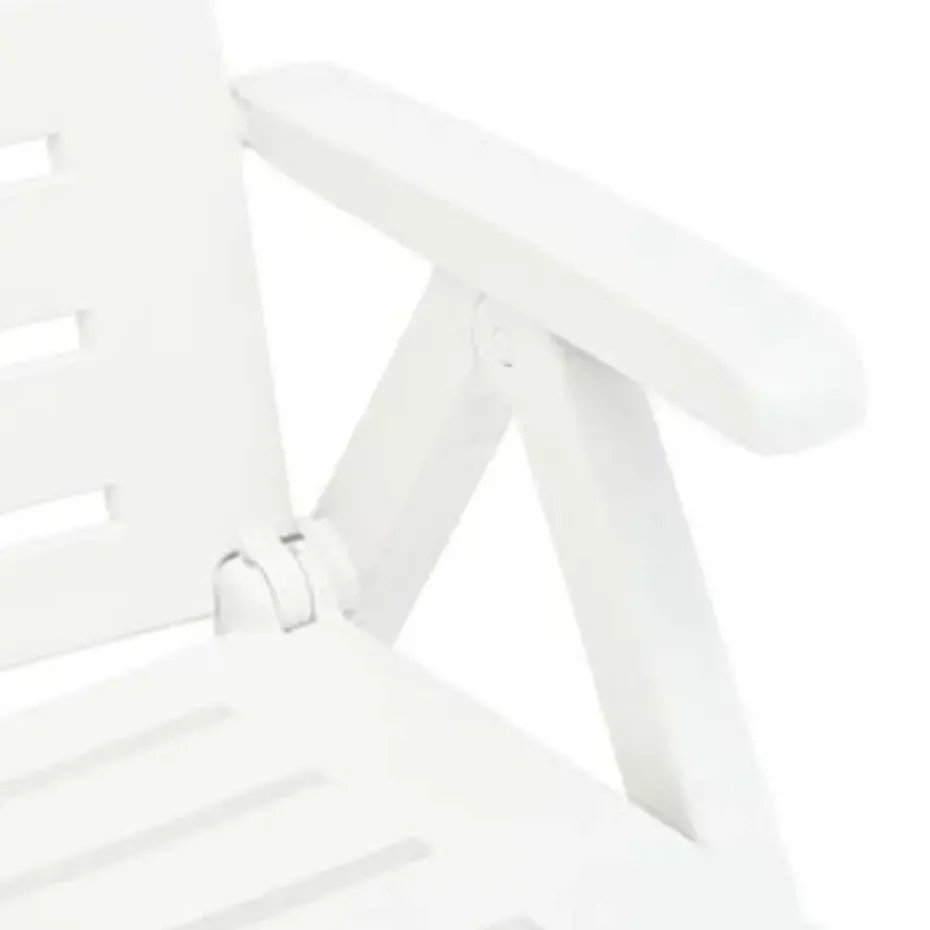 vidaXL - Ligbed - Wit - Kunststof