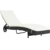 vidaXL - Ligbed - Zwart - Poly rattan