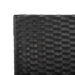 vidaXL - Ligbed - Zwart - Poly rattan