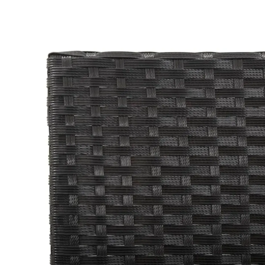 vidaXL - Ligbed - Zwart - Poly rattan
