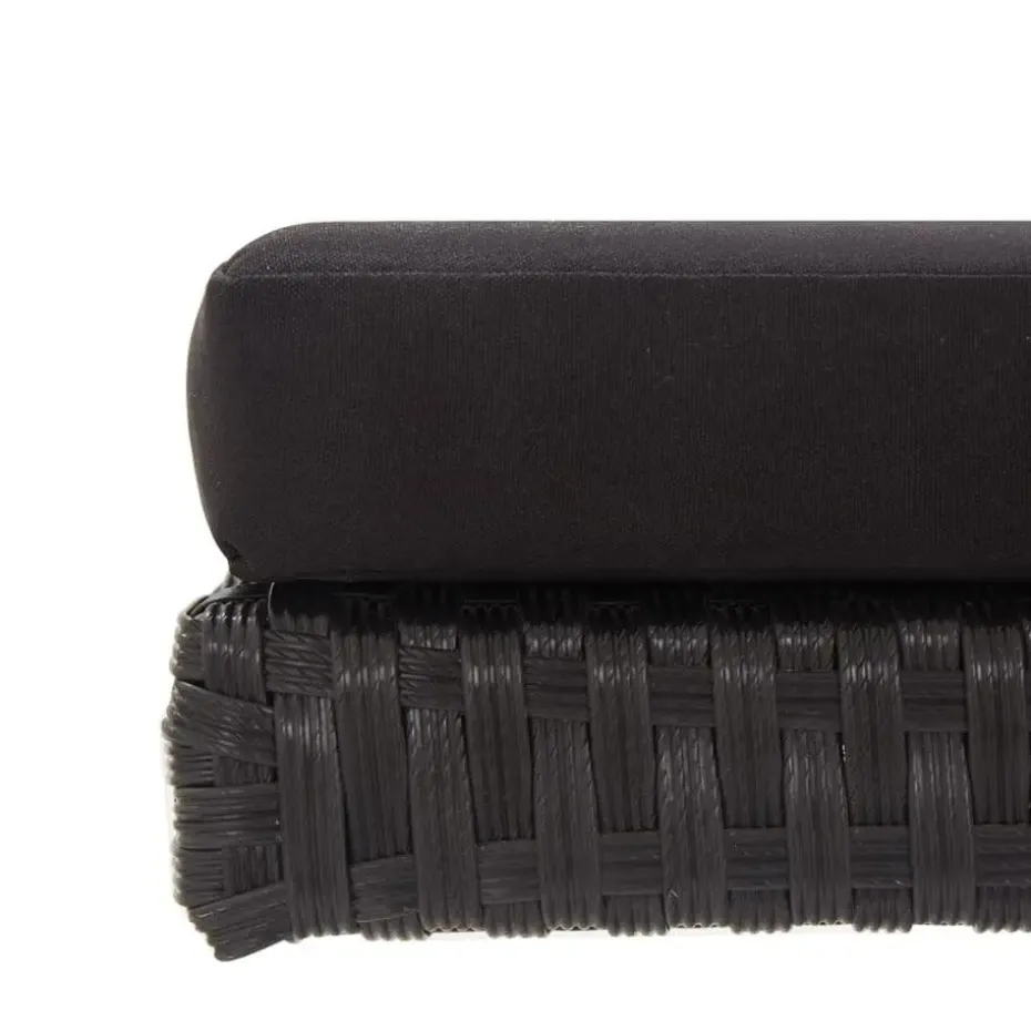 vidaXL - Ligbed - Zwart - Poly rattan