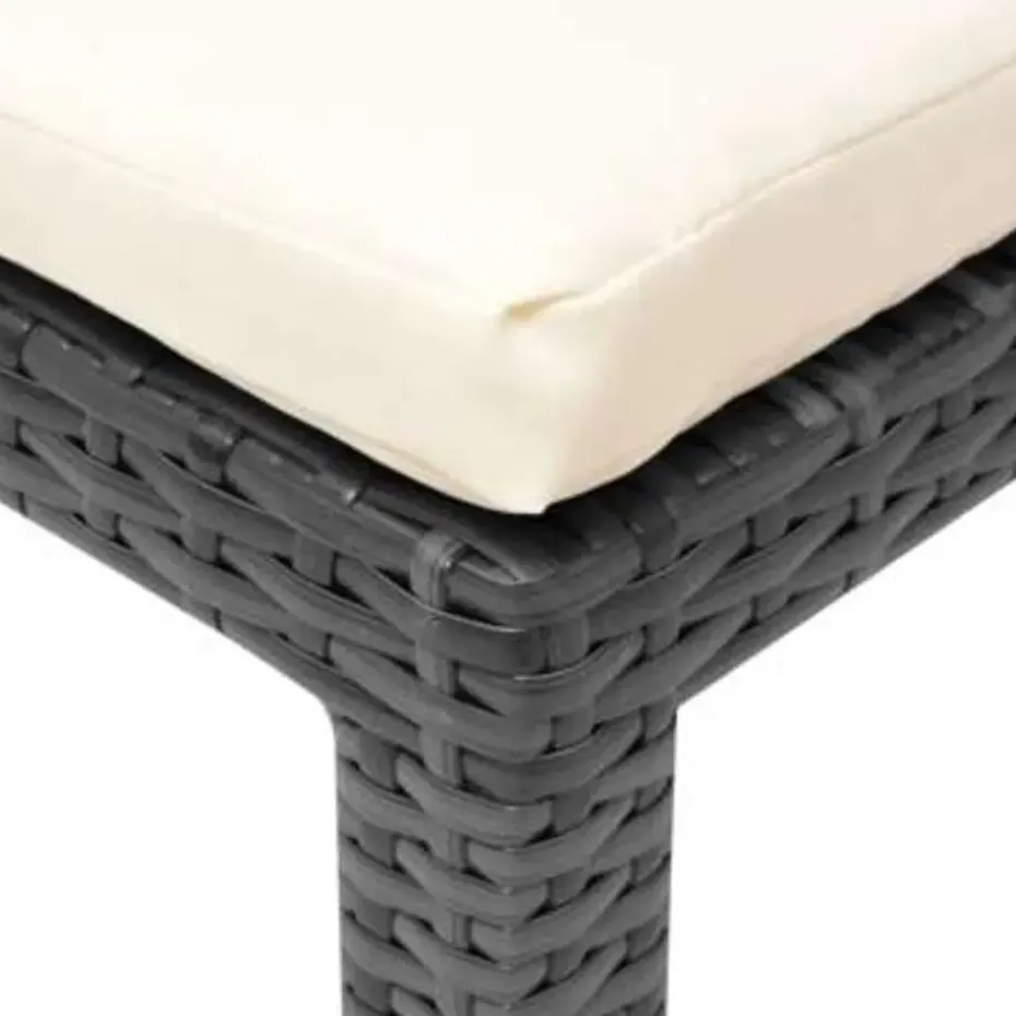 vidaXL - Ligbed - Zwart - Poly rattan