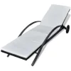 vidaXL - Ligbed - Zwart - Poly rattan