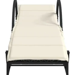 vidaXL - Ligbed - Zwart - Poly rattan